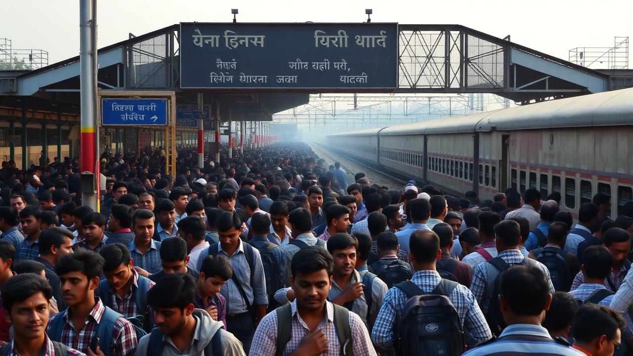 Charbagh Station Overwhelmed as Thousands of Constable Exam Candidates Head Home